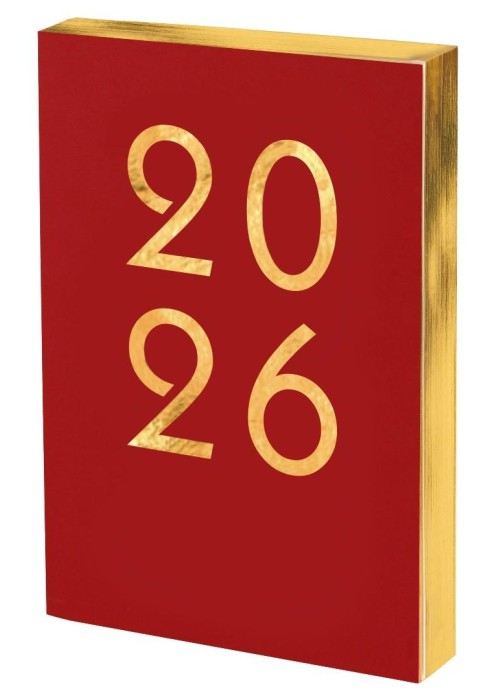 Kalendarz 2026 A5 Art DNS czerwony