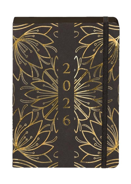 Kalendarz 2026 A5 Kraft DNS kwiaty