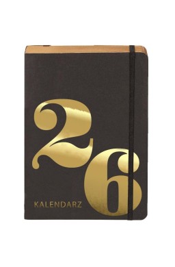 Kalendarz 2026 A5 Kraft DNS złoty