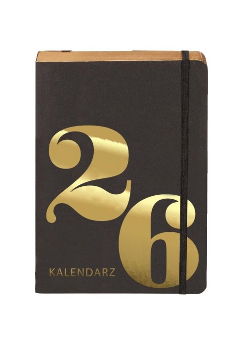 Kalendarz 2026 A5 Kraft DNS złoty