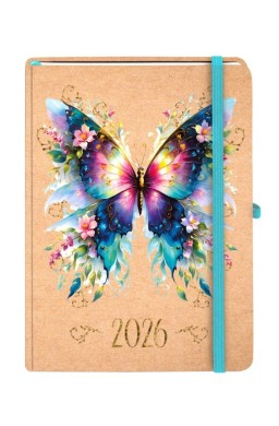 Kalendarz 2026 A5 Kraft TNS Motyl