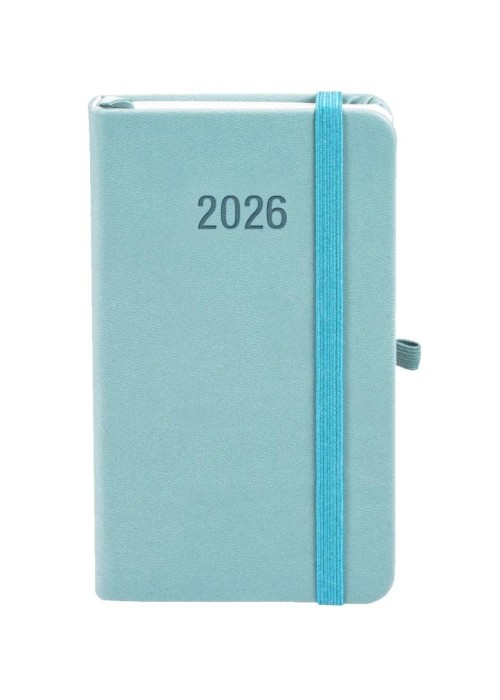 Kalendarz 2026 A6 Memofix TDW błękitny