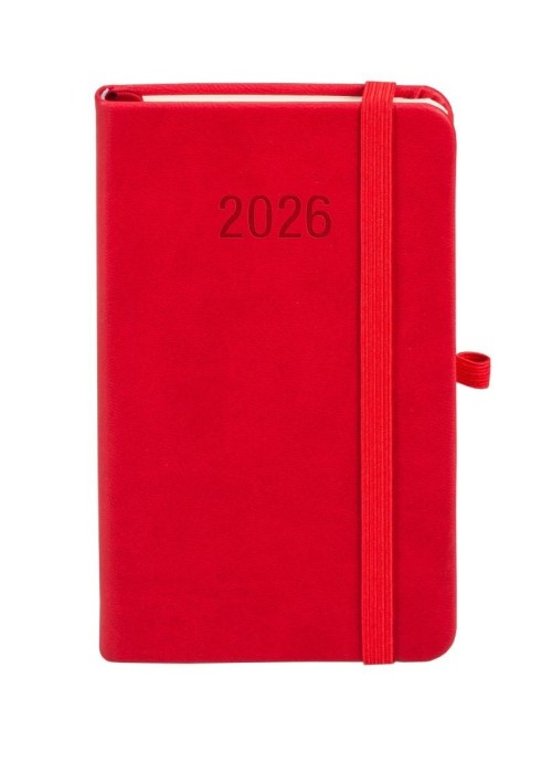 Kalendarz 2026 A6 Memofix TDW czerwony