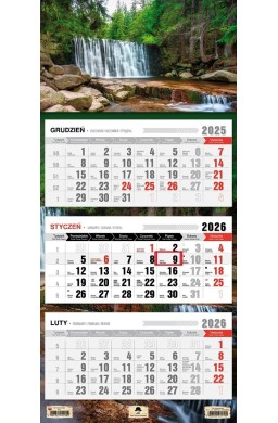 Kalendarz 2026 trójdzielny płaska główka Karpacz