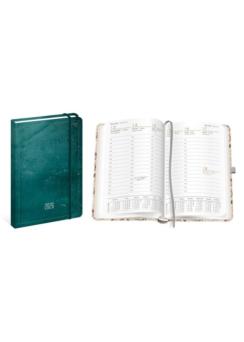 Kalendarz 2026 książkowy A5/192K Mat+UV Azure Kalendarz 2026 książkowy A5/192K Mat+UV Azure