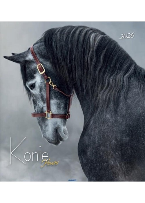 Kalendarz 2026 ścienny 32x32cm Konie