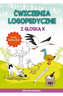 Ćwiczenia logopedyczne z głoską K. Plus naklejki