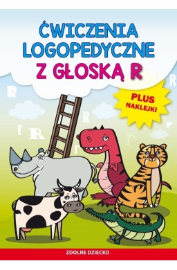 Ćwiczenia logopedyczne z głoską R. Plus naklejki