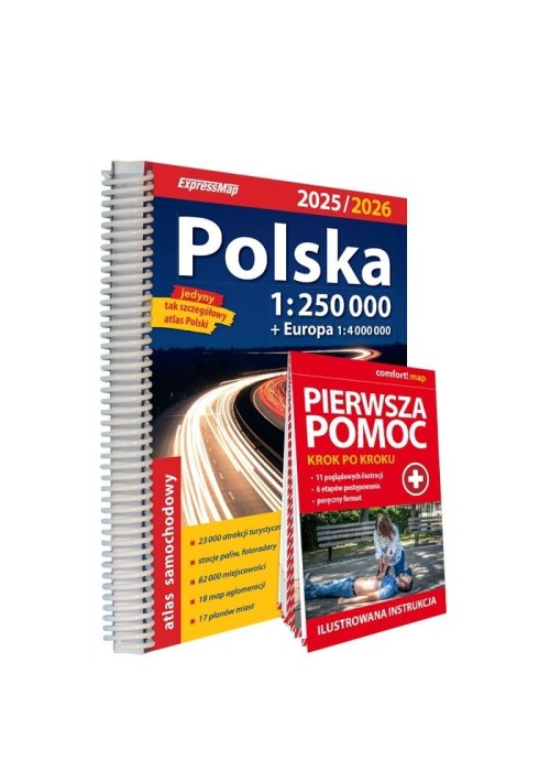Atlas samochodowy Polska 1:250 000 w.2025/2026