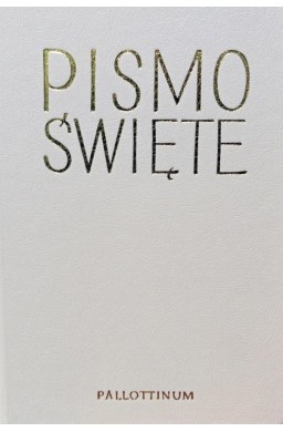 Biblia Pielgrzyma oprawa eko. biała paginatory