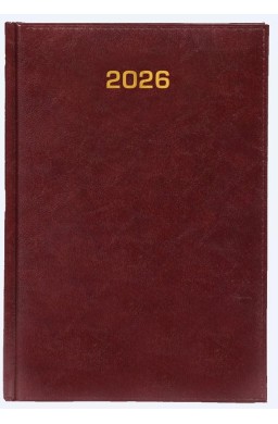 Kalendarz 2026 dzienny A5 Baladek bordowy