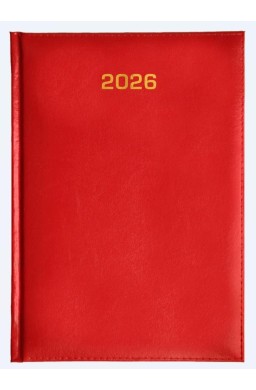 Kalendarz 2026 dzienny A5 Baladek czerwony