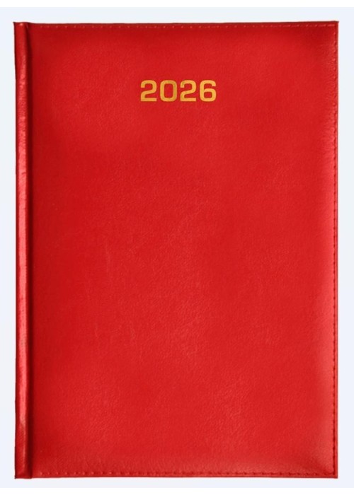 Kalendarz 2026 dzienny A5 Baladek czerwony