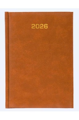Kalendarz 2026 dzienny A5 Baladek brąz