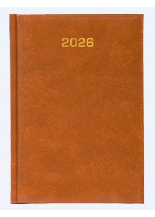 Kalendarz 2026 dzienny A5 Baladek brąz