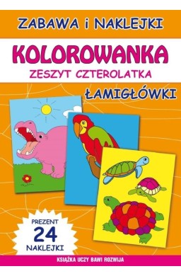 Kolorowanka. Zeszyt czterolatka. Łamigłówki
