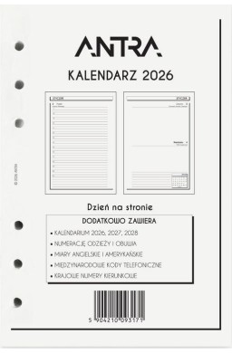 Wkład kalendarzowy 2026 A5 DNS