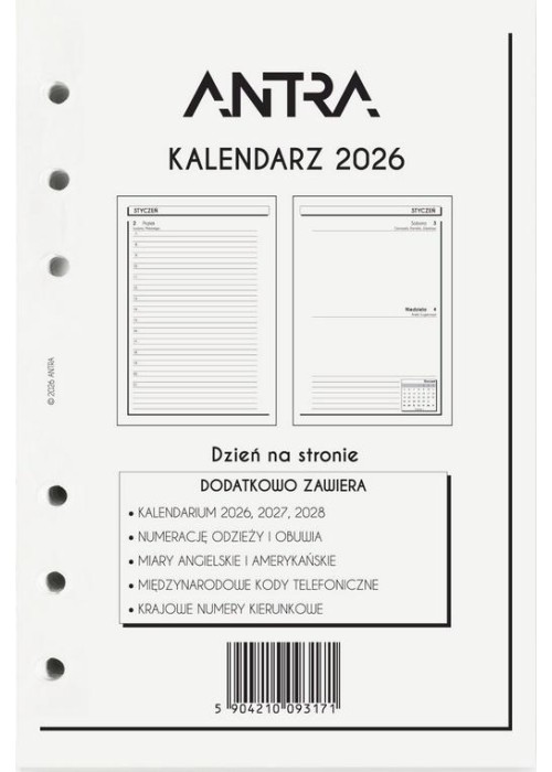 Wkład kalendarzowy 2026 A5 DNS Wkład kalendarzowy 2026 A5 DNS