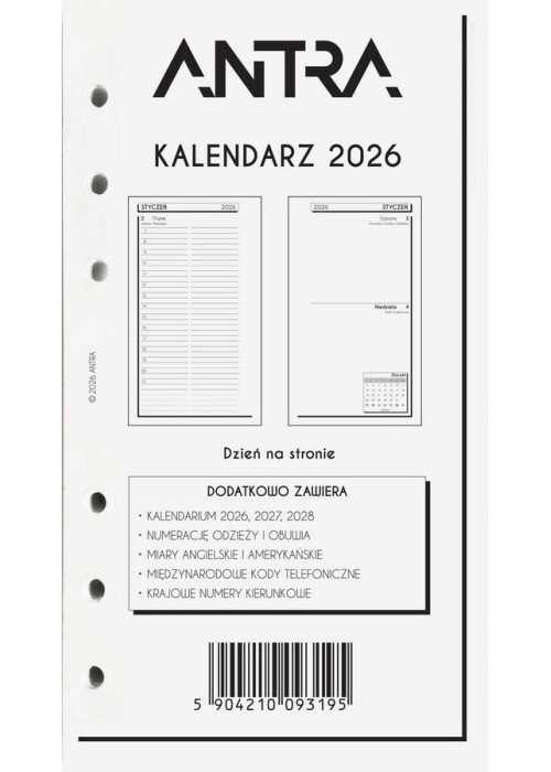 Wkład kalendarzowy 2026 B6 DNS Wkład kalendarzowy 2026 B6 DNS