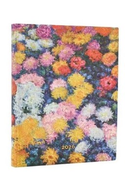 Kalendarz książkowy ultra 2026 Monet's Chrysanthem