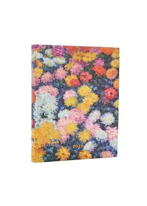 Kalendarz książkowy ultra 2026 Monet's Chrysanthem