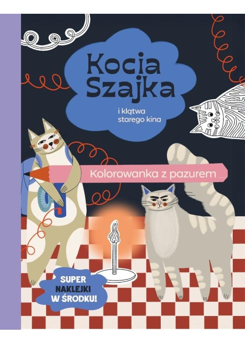 Kocia Szajka i klątwa starego kina. Kolorowanka