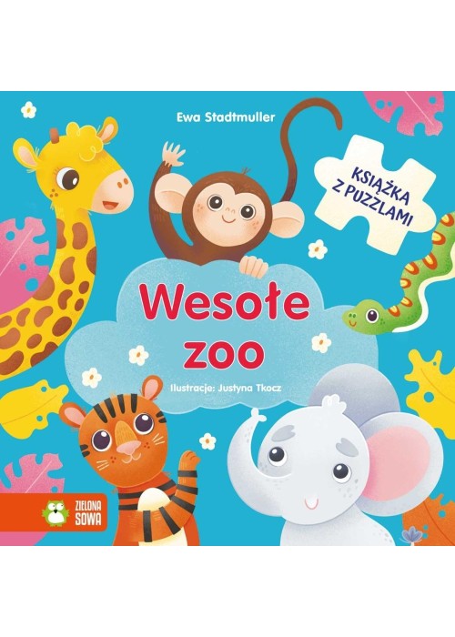 Wesołe zoo. Książka z puzzlami