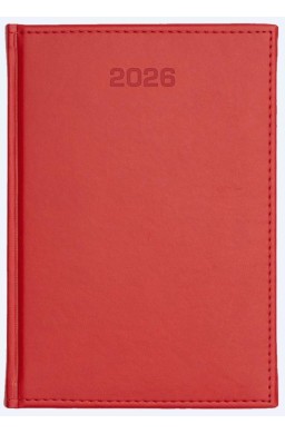 Kalendarz 2026 tygodniowy A4 Vivella czerwony
