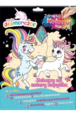 Moje Jednorożce Zdrapuj, koloruj, naklejaj