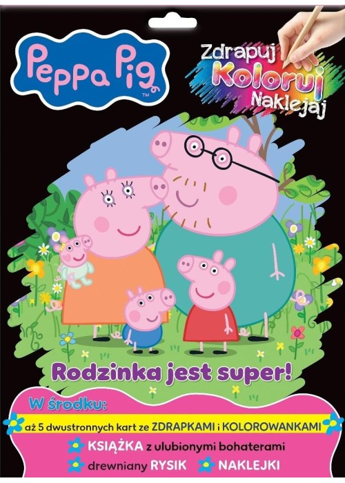 Peppa Pig. Zdrapuj, koloruj, naklejaj