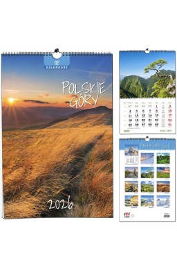 Kalendarz 2026 B3 13 planszowy Polskie Góry