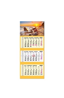 Kalendarz 2026 trójdzielny LUX gł. wypukła Bałtyk