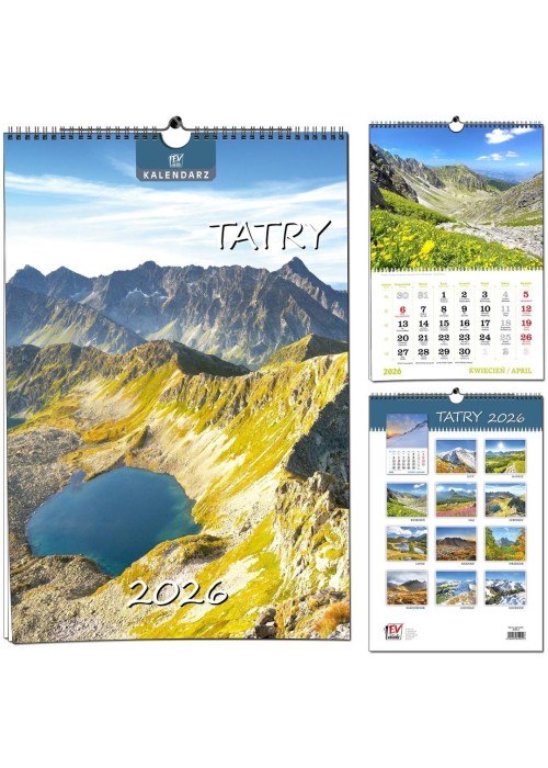 Kalendarz 2026 B3 7 planszowy Tatry