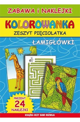 Kolorowanka. Zeszyt pięciolatka. Łamigłówki