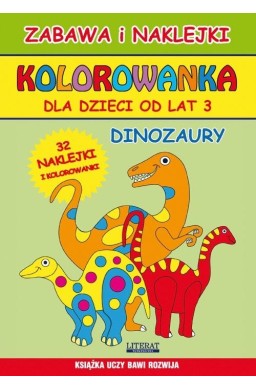 Kolorowanka dla dzieci od lat 3. Dinozaury