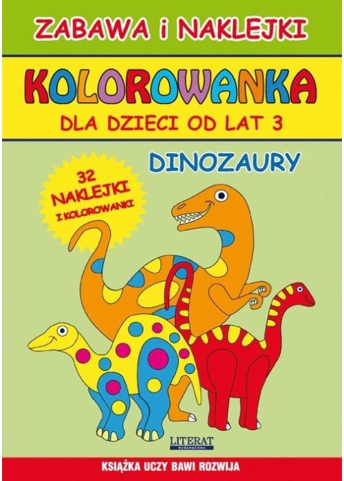 Kolorowanka dla dzieci od lat 3. Dinozaury Kolorowanka dla dzieci od lat 3. Dinozaury