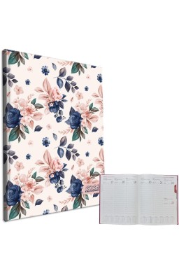 Kalendarz 2026 A4 tygodniowy Niebieskie Róże