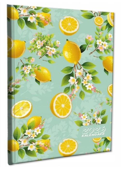 Kalendarz 2026 A5 tygodniowy notatka Cytryny Kwiat