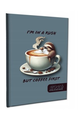 Kalendarz 2026 A5 tygodniowy notatka Leniwiec Kawa