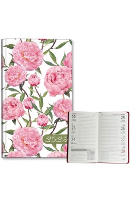 Kalendarz 2026 A6 tygodniowy Peonie