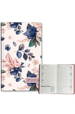 Kalendarz 2026 A6 tygodniowy Niebieskie Róże