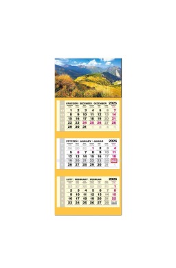 Kalendarz 2026 trójdzielny LUX gł. wypukła Tatry