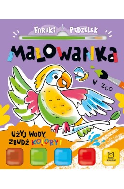 Farbki i pędzelek. Malowanka. W zoo