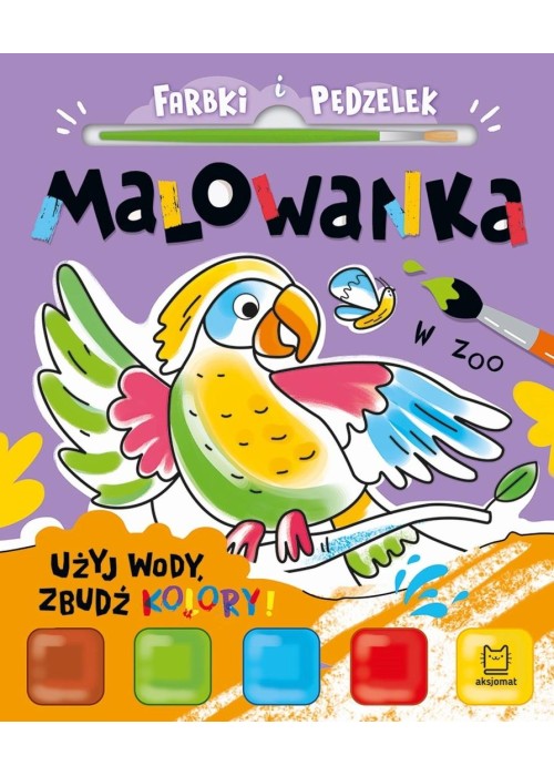 Farbki i pędzelek. Malowanka. W zoo