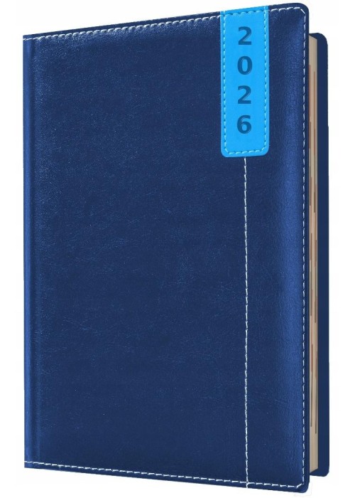Kalendarz 2026 A4 dzienny registry niebieski Kalendarz 2026 A4 dzienny registry niebieski