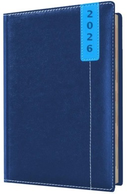 Kalendarz 2026 A4 tygodniowy registry niebieski