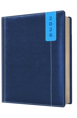 Kalendarz 2026 B6 dzienny niebieski