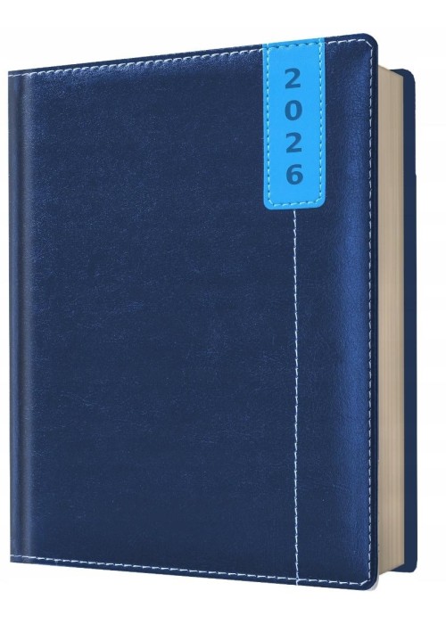 Kalendarz 2026 B6 dzienny niebieski Kalendarz 2026 B6 dzienny niebieski