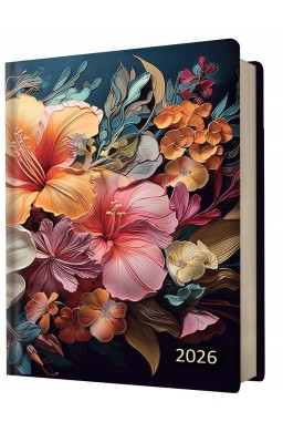 Kalendarz 2026 B6 dzienny kwiaty