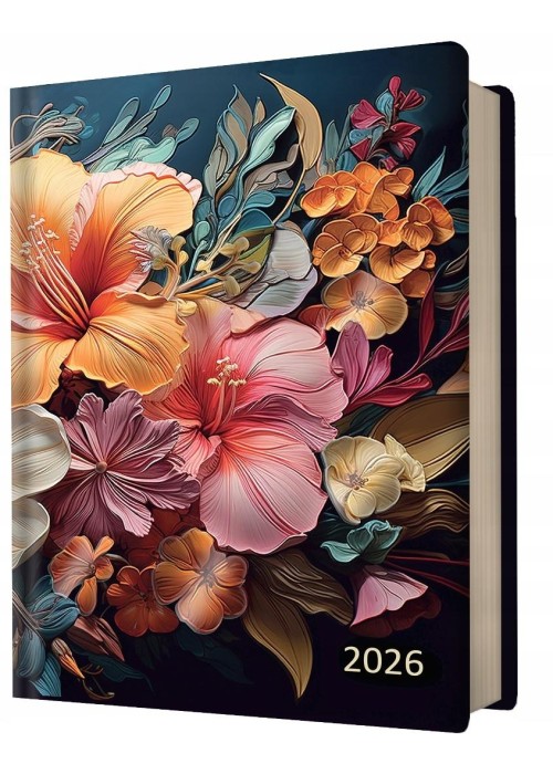 Kalendarz 2026 B6 dzienny kwiaty Kalendarz 2026 B6 dzienny kwiaty